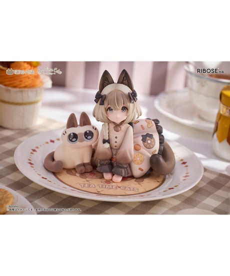 DLCシリーズ ティータイムキャッツ×シャム猫あずきさん 友情コラボ限定セット 完成品フィギュア　［RIBOSE］