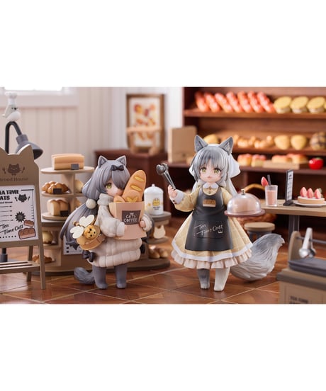 『ティータイム キャッツ シーン』にゃん町“パン屋”店員&お客セット 完成品フィギュア