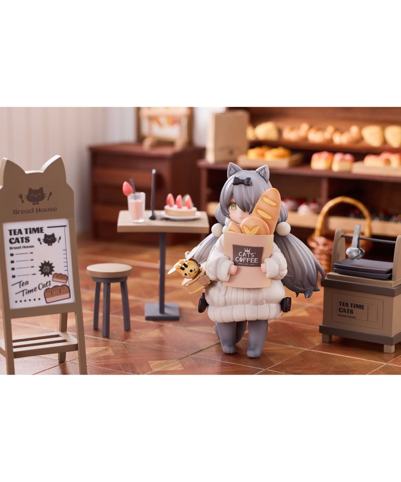 ティータイム キャッツ シーン』にゃん町“パン屋”店員&お客セット 完成