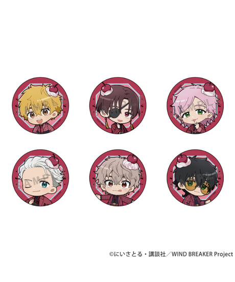 [WIND BREAKER]トレーディング缶バッジ（さくらんぼほいっぷ／ver.B）　6個入1BOX　［Parflette-パルフレット-］