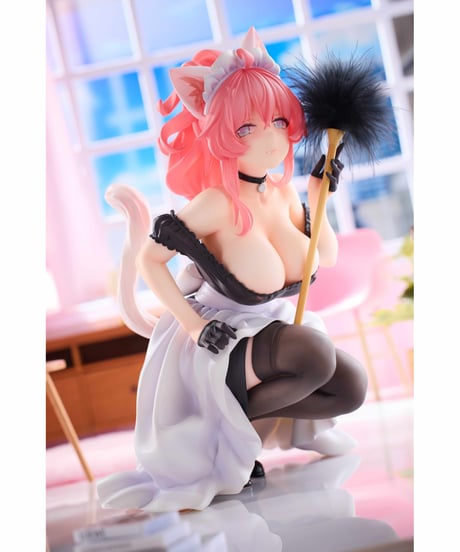 ねこの思い メイドねこ 么ちゃん（もちゃん）　1/4　塗装済み完成品