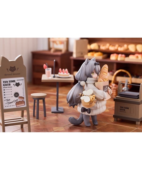 『ティータイム キャッツ シーン』にゃん町“パン屋”店員&お客セット 完成品フィギュア