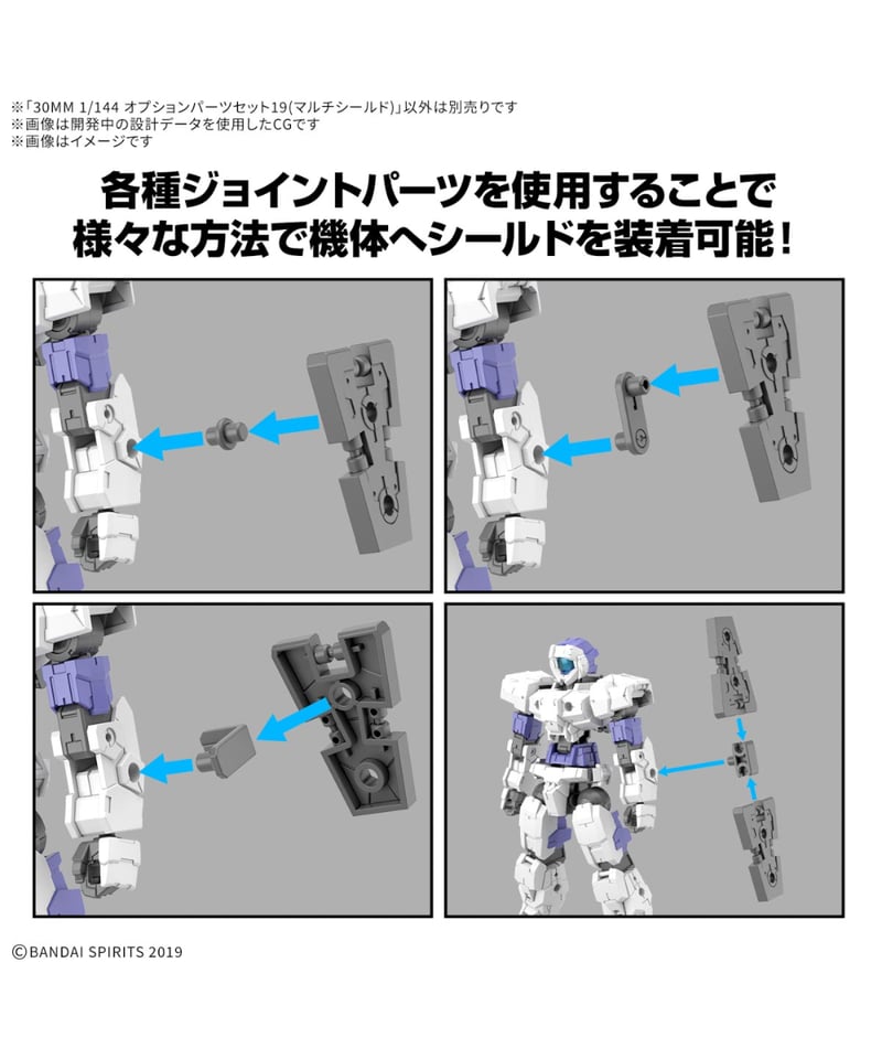 30MM」の「オプションパーツセット」に「マルチシールド」が登場
