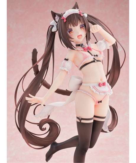 【予約】ネコぱら ショコラ マイクロビキニメイド-STD Edition-　1/5.5　塗装済み完成品　［オーキッドシード］