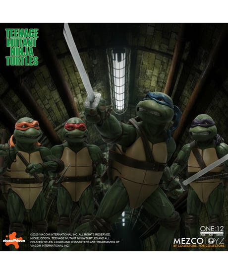 【予約】ワン12コレクティブ/ TMNT ティーンエイジ・ミュータント・ニンジャ・タートルズ 1990 ムービー: タートルズ 1/12 アクションフィギュア 4PK　[メズコトイズ]