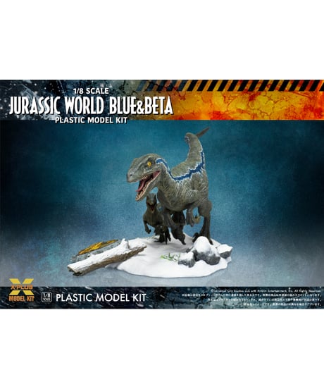 1/8スケール ジュラシック・ワールド／新たなる支配者: ヴェロキラプトル ”ブルー”＆”ベータ” プラスチックモデルキット