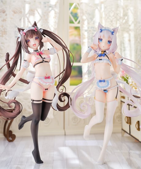 【予約】ネコぱら バニラ マイクロビキニメイド-DX Edition-　1/5.5　塗装済み完成品　［オーキッドシード］