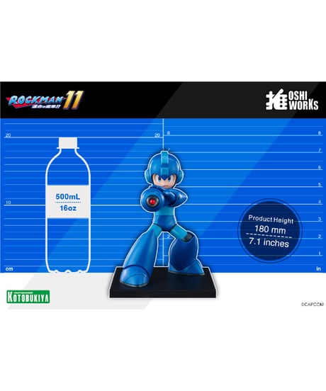 【予約】OSHI WORKS ロックマン　PVC塗装済み完成品　[コトブキヤ]