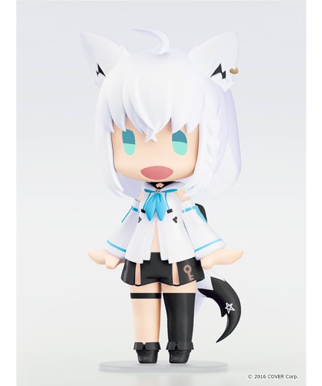 ホロライブプロダクション　HELLO! GOOD SMILE 白上フブキ　プラスチック製 塗装済み可動フィギュア