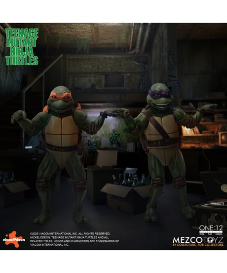【予約】ワン12コレクティブ/ TMNT ティーンエイジ・ミュータント・ニンジャ・タートルズ 1990 ムービー: タートルズ 1/12 アクションフィギュア 4PK　[メズコトイズ]