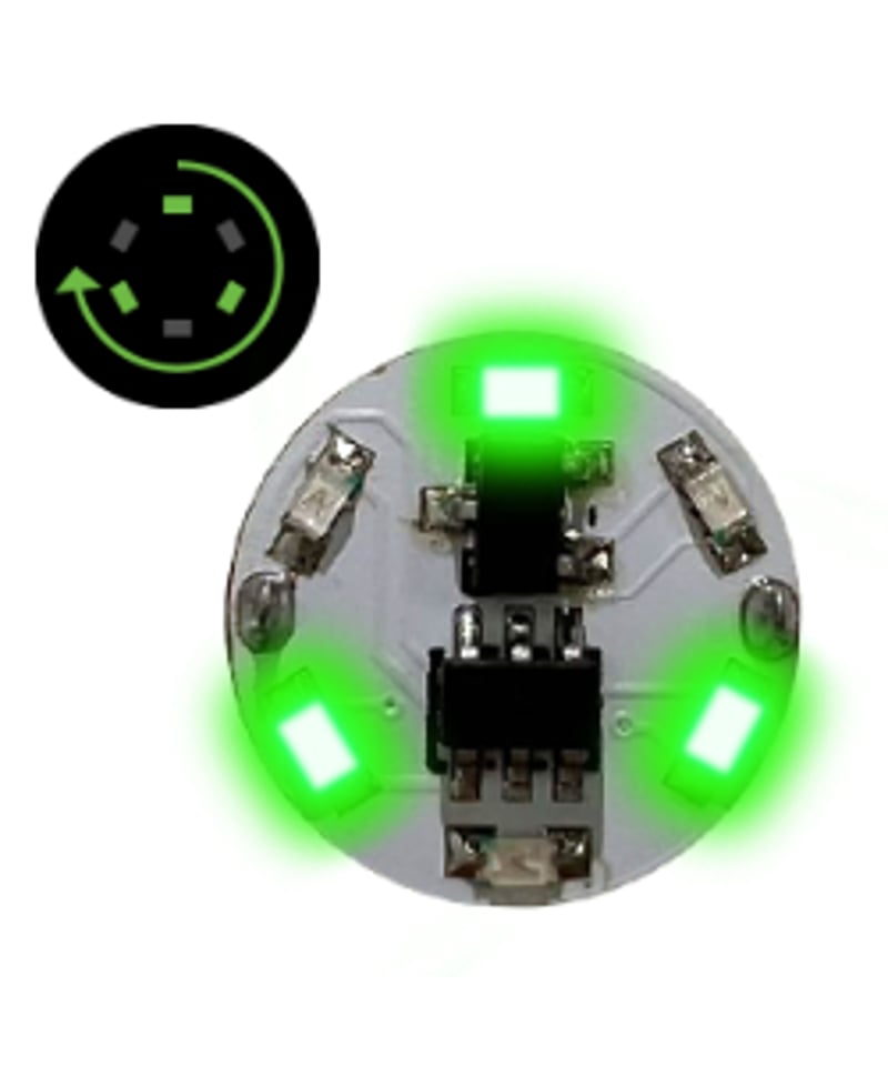 新品　LEDモジュール 送料無料】W-PARTS LEDモジュール（磁気スイッチ付き）3LED回転点灯 全