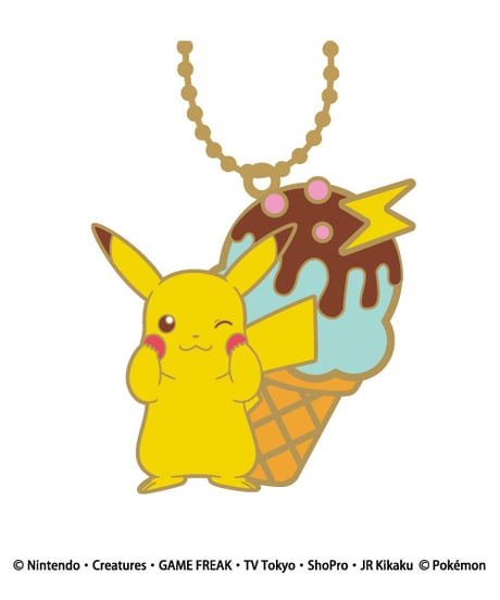 ポケットモンスター ステンドグラスボールチェーン ピカチュウ＆スイーツ 8個入り1BOX　［エスケイジャパン］