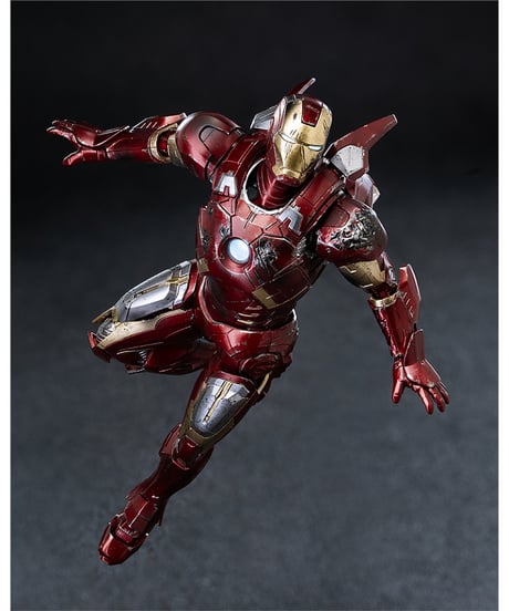 【予約】DLX アイアンマン・マーク7（バトルダメージ）　1/12スケール　塗装済み可動フィギュア　[threezero]