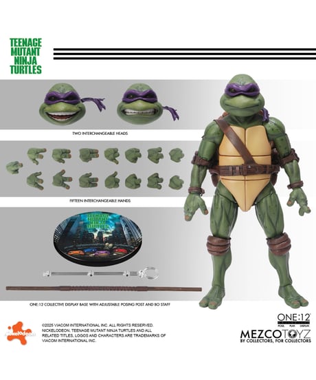 【予約】ワン12コレクティブ/ TMNT ティーンエイジ・ミュータント・ニンジャ・タートルズ 1990 ムービー: タートルズ 1/12 アクションフィギュア 4PK　[メズコトイズ]
