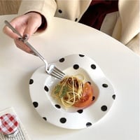 ＜海外取寄せ＞フリルプレート 　ドット/// 韓国雑貨 韓国インテリア 韓国 撮影雑貨 アクセサリー撮影 皿 プレート キッチン雑貨　キッチングッズ
