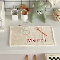 ＜海外取寄せ＞ キッチンクロス merci 2set/// 韓国雑貨 韓国インテリア 韓国 撮影雑貨 アクセサリー撮影 皿 プレート キッチン雑貨　キッチングッズ  キッチン用品