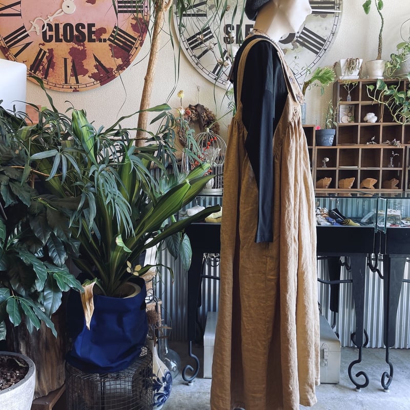 【pillings】　ジャンパースカート　変形デザイン セール】 【L】【ウォッシャブル】タンブラーツイルジャンパー