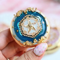 《ブルー》星のコンパクトケース