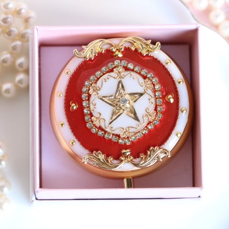 《レッド》星のコンパクトケース