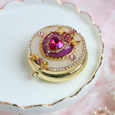 PURPLE　ハートコンパクトケース