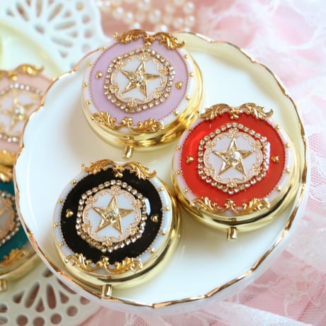 《レッド》星のコンパクトケース