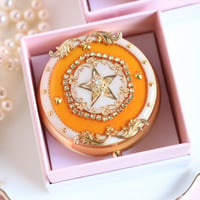 《オレンジ》星のコンパクトケース
