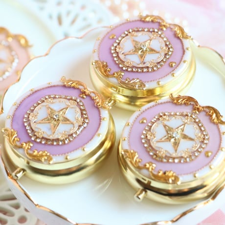 《パープル》星のコンパクトケース