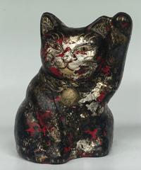 招き猫 エプロン 桜文 | 蟬丸工房