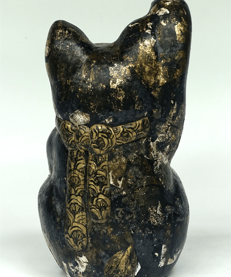 招き猫 参号 焦箔 黒 | 蟬丸工房