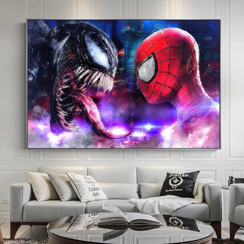 スパイダーマン＆ヴェノムC スクエアポスター | Wall Art