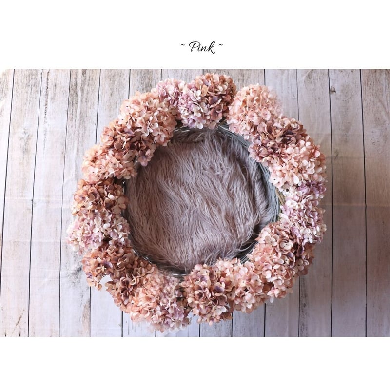 ピンクリース | ニューボーンフォトレンタル Conon