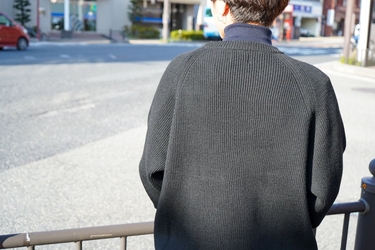 【EVCON】SHETLAND WOOL LOW GAGE CARDIGAN2 EVCON SHETLAND WOOL LOW GAGE NECK | niki