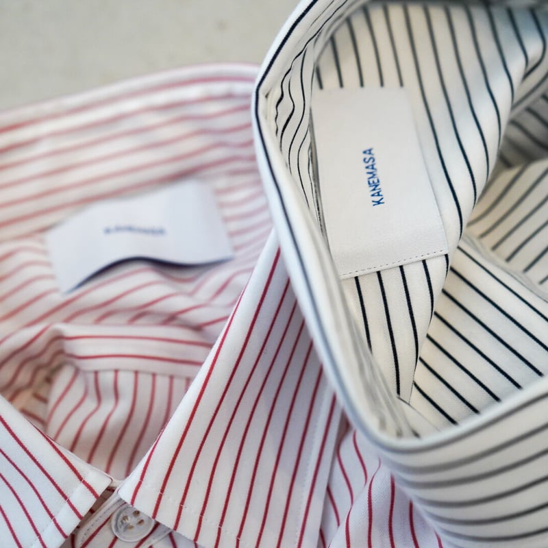 KANEMASA Pencil Stripe Dress Jersey Shirt | niki