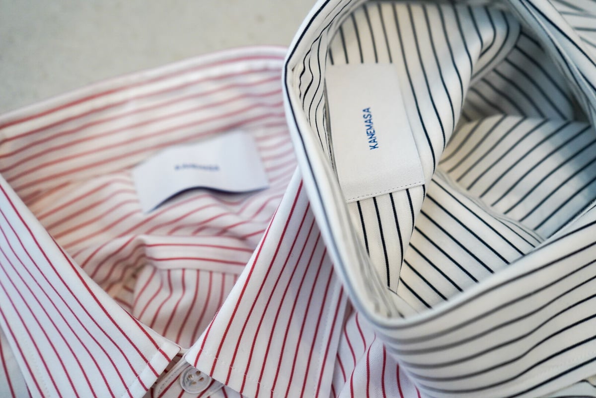 KANEMASA Pencil Stripe Shirt 長袖 Mサイズ KANEMASA PHIL.（カネマサフィル） 2023AW 23AW PENCIL STRIPE