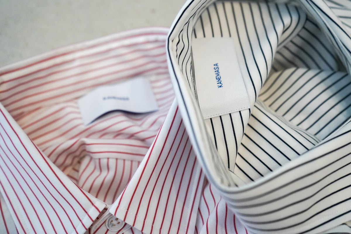 KANEMASA 23ss London Stripe Jersey Shirt