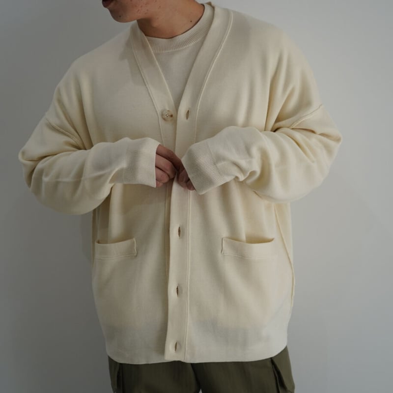 トップス meias COTTON SMOOTH WIDE V CARDIGAN meias COTTON SMOOTH WIDE V CARDIGAN