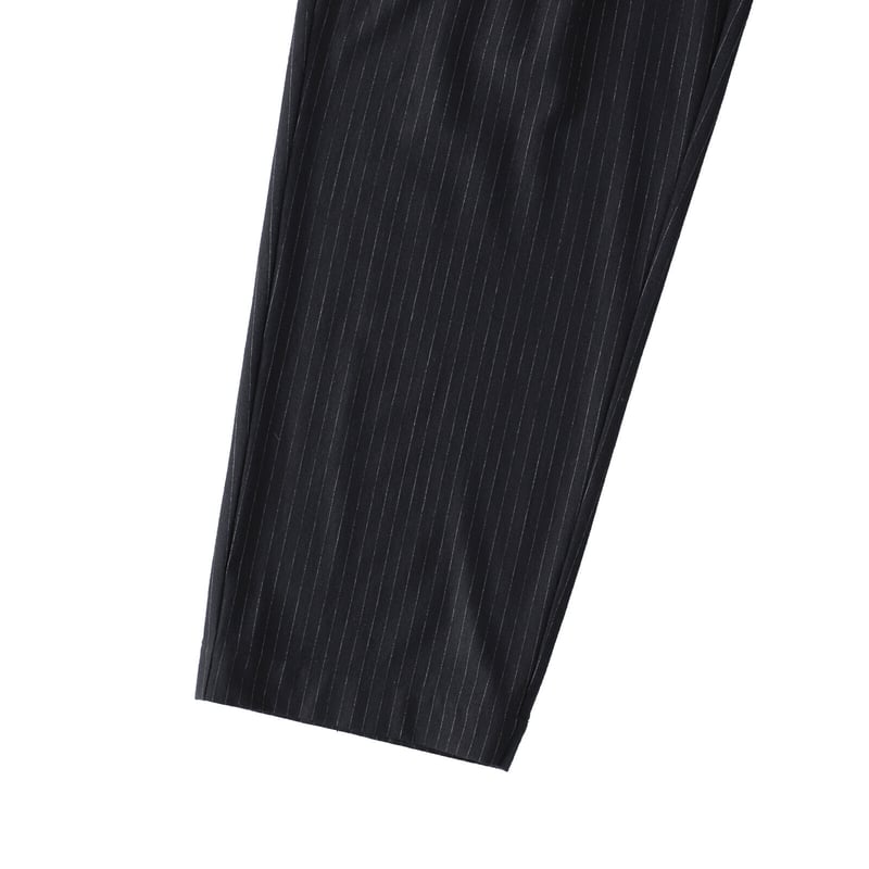 High Gauge Milled Wool Stripe Easy Slacks | niki