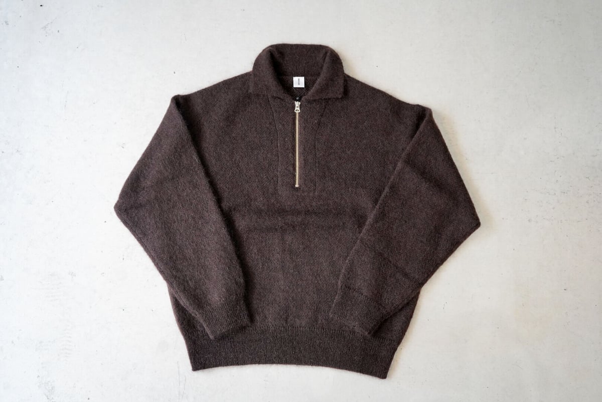 SUPER KID MOHAIR HALF ZIP PULL OVER / MOPO