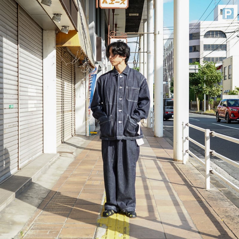 INNAT SILK DENIM WORK JACKET | niki