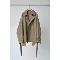 Blanc YMブランymSilk Shantung Short Coat Blanc YM Oversized Silk Shantung Short Coat | niki