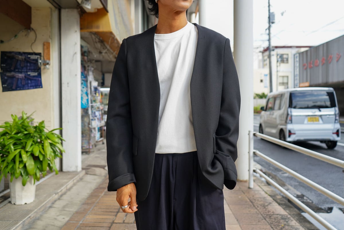 DETACHABLE COLLAR TUXEDO BLAZER | niki