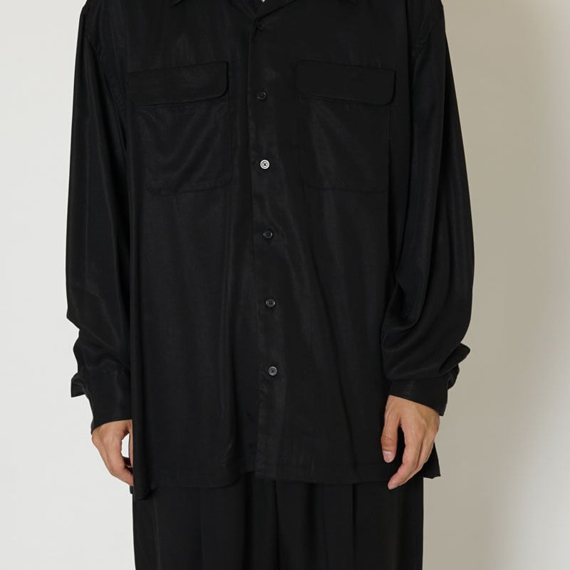 UNIVERSAL PRODUCTS OPEN COLLAR L/S SHIRT | niki UNIVERSAL PRODUCTS OPEN COLLAR L/S SHIRT | niki