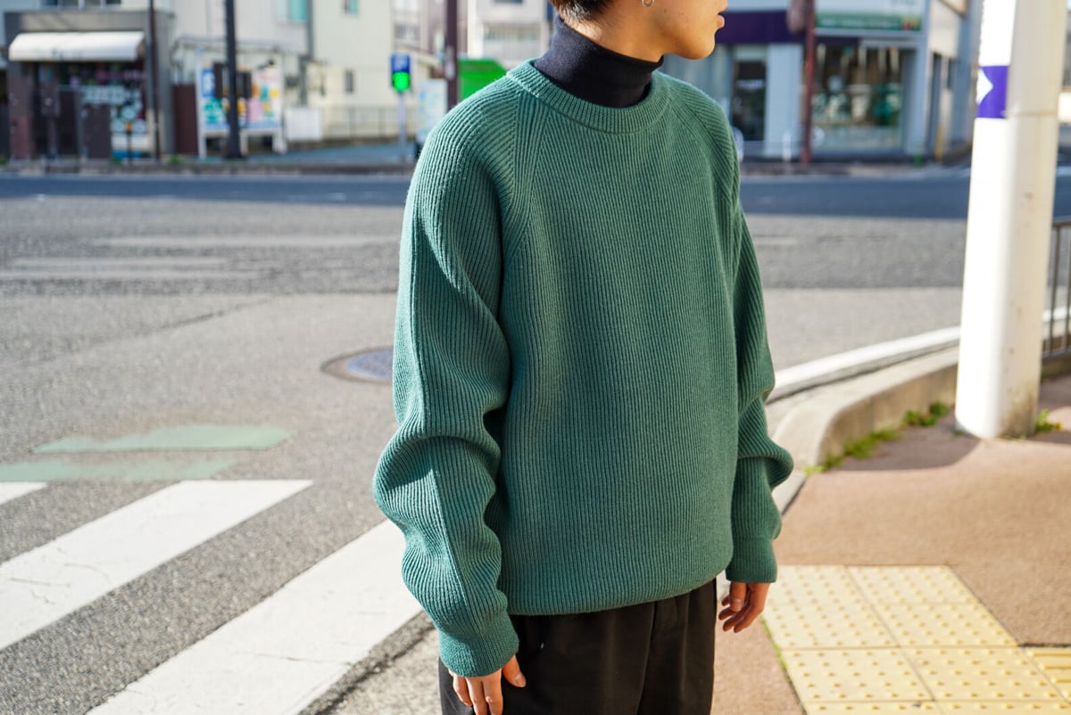 EVCON SHETLAND WOOL LOW GAGE NECK | niki