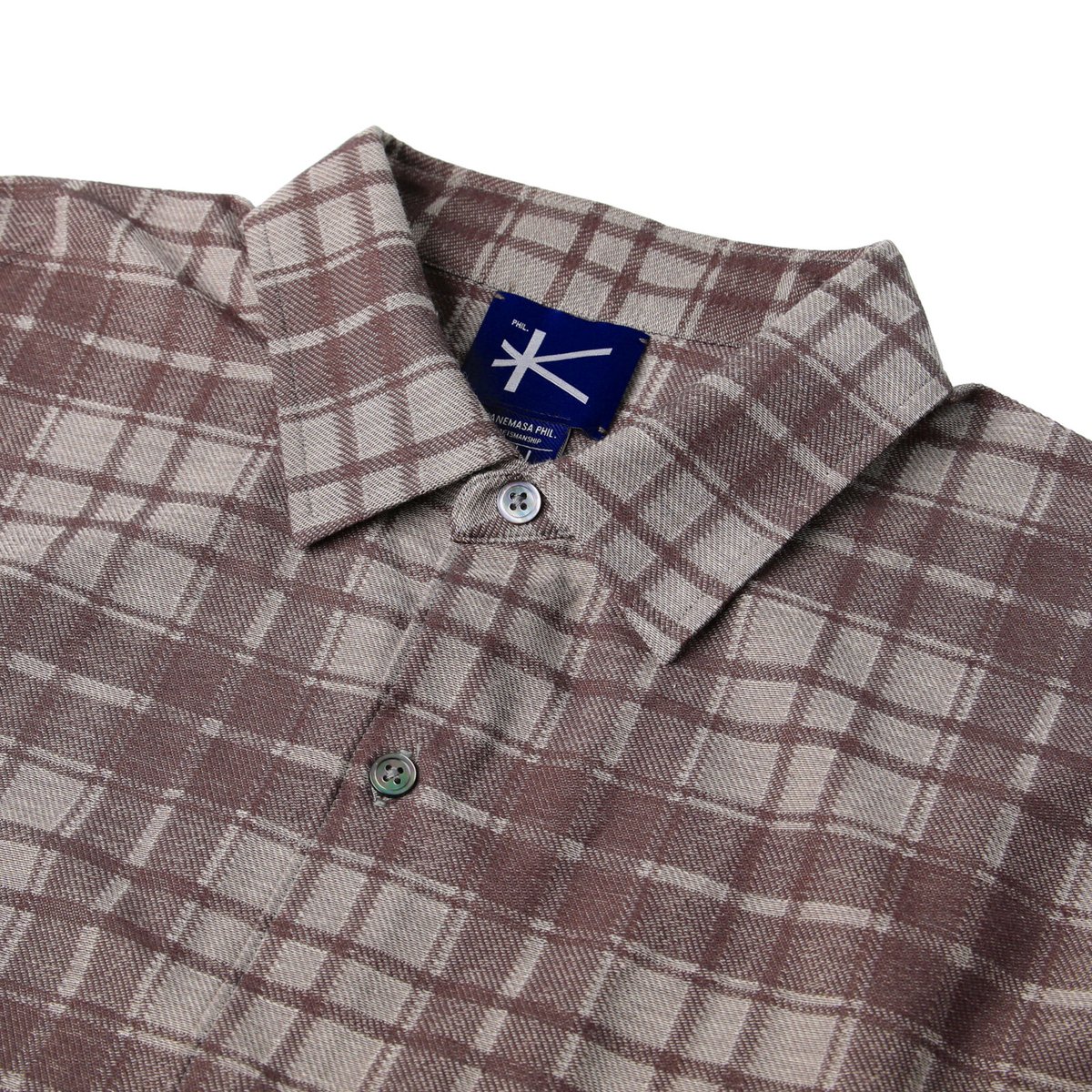 【未使用】KANEMASA PHIL. Check Jersey Shirt KANEMASA PHIL. 「Check Jersey Shirt」WP CHACOAL