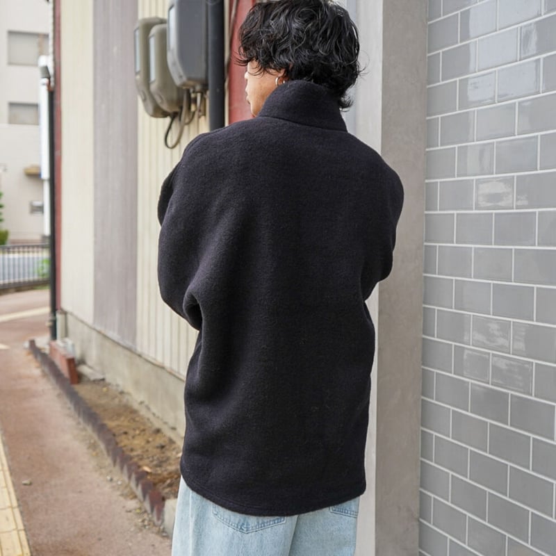 WOOL HARF ZIP PULLOVER | niki