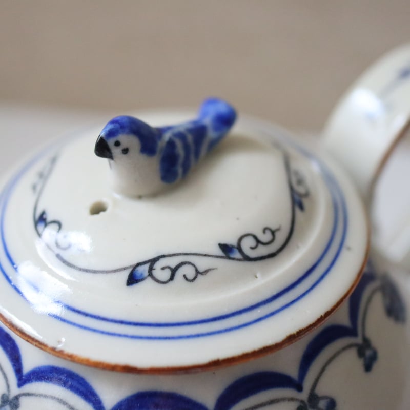 鳥遊戯画・ポット┊︎光萌窯 中西申幸 | うつわのキモチonline shop