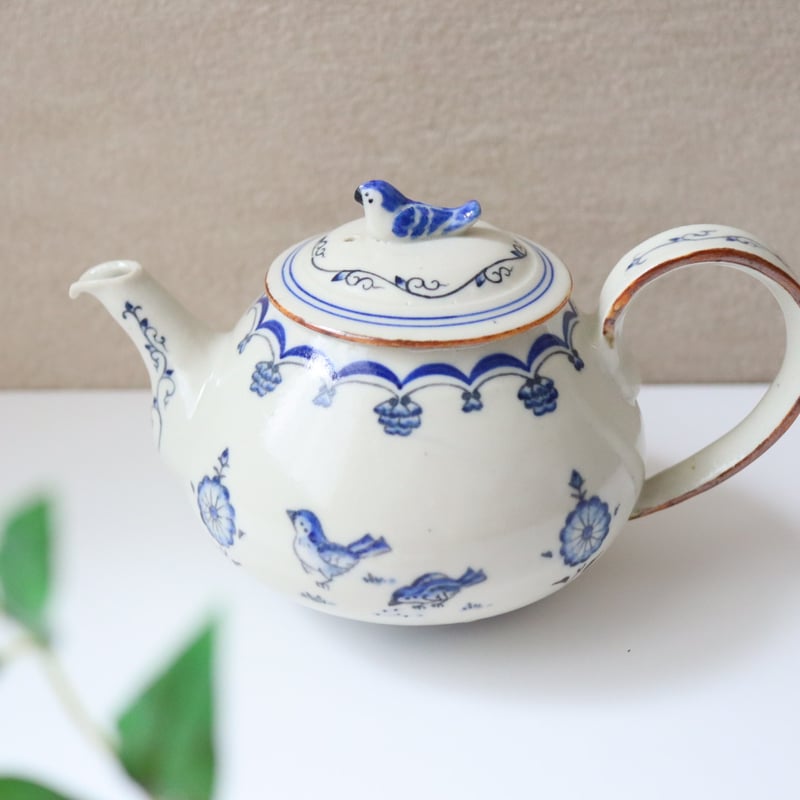 中西申幸　ポット　鳥遊戯画 鳥遊戯画・ポット┊︎光萌窯 中西申幸 | うつわのキモチonline shop