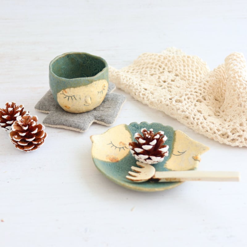 まつげとひげ小皿┊︎サカモトジュンコ | うつわのキモチonline shop