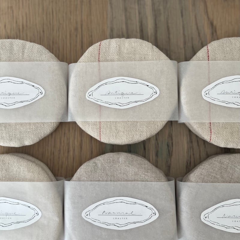 リネンコースター_2set / natural, antique | maison pocuu