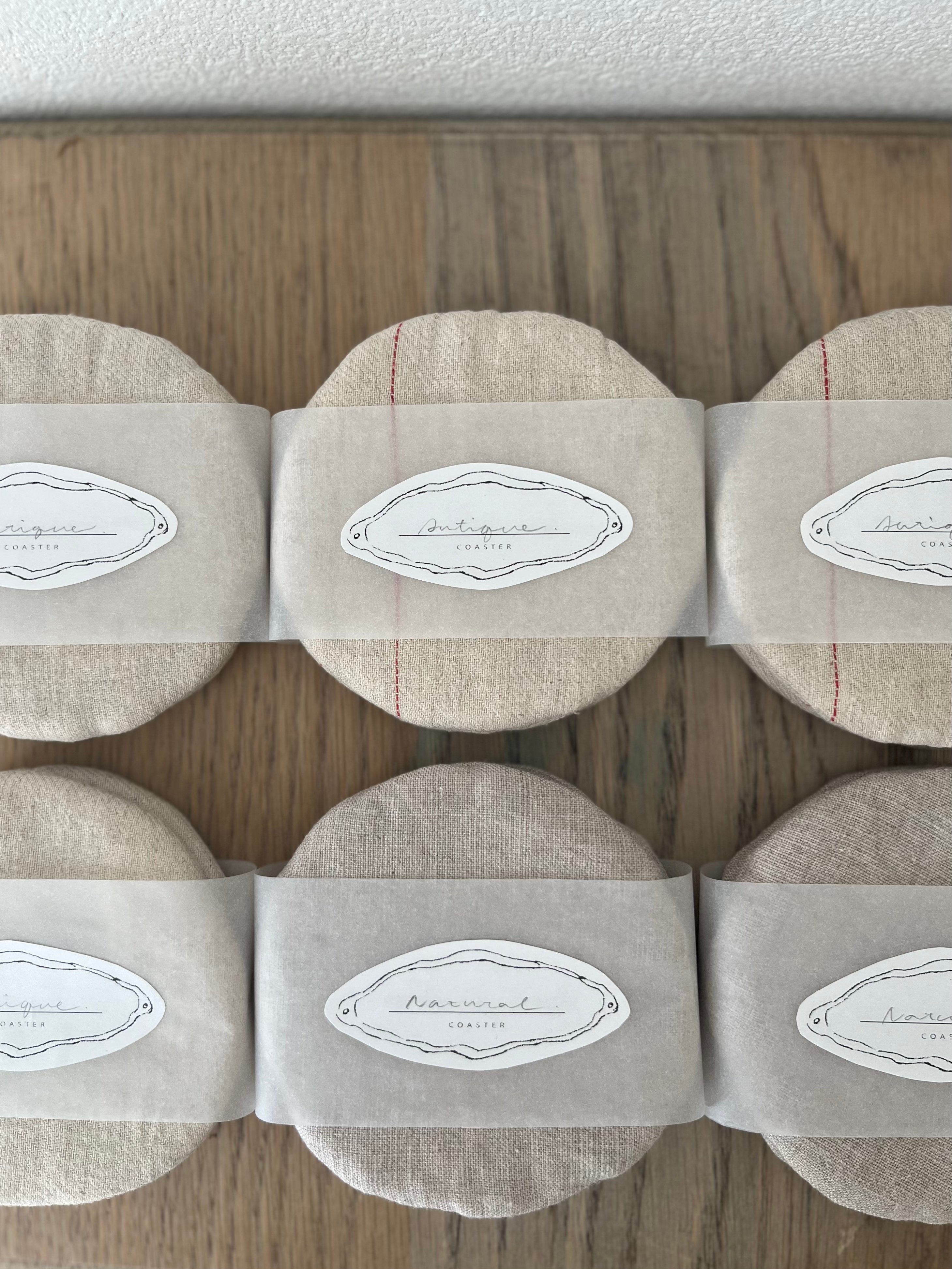 リネンコースター_2set / natural, antique | maison pocuu